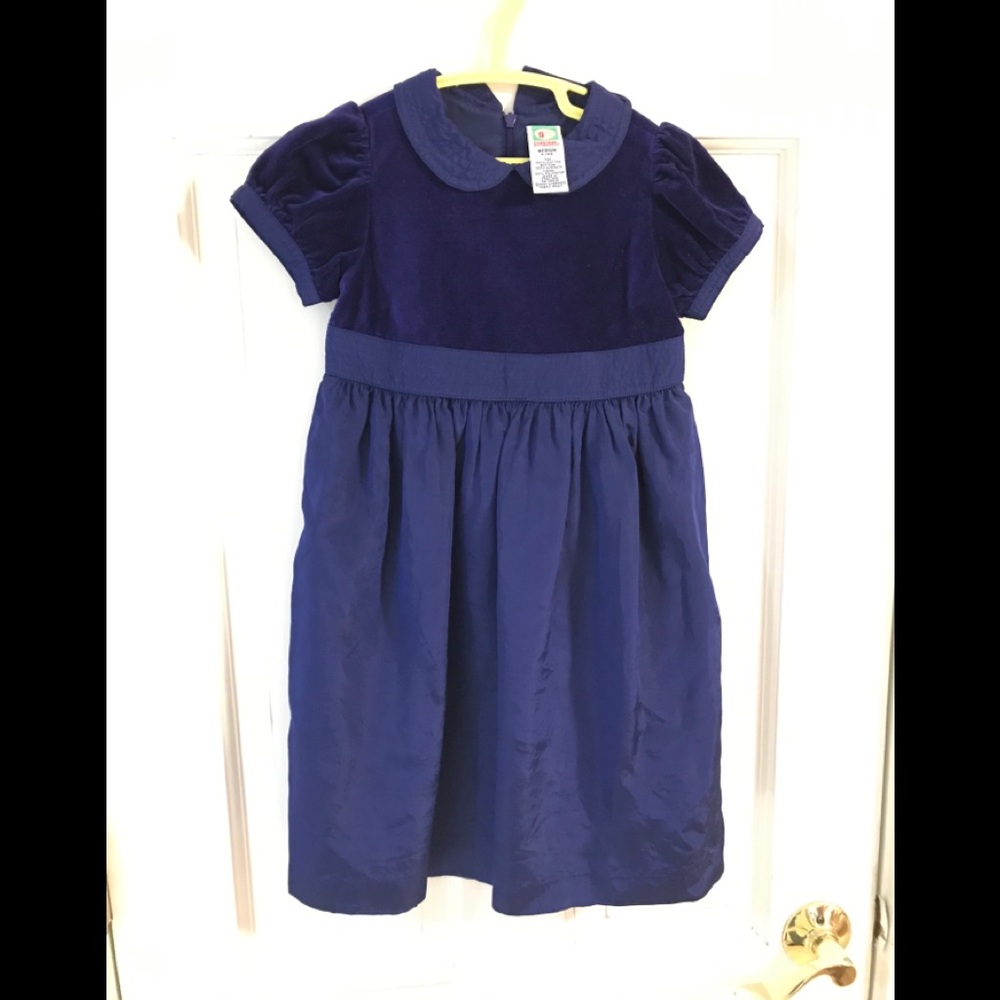 Vintage Gymboree 4t Medium Blue Holiday Cheer Dress